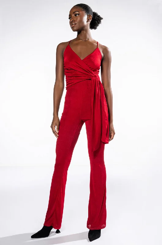 Women's Professional Garments Limited Stock, Big Sale ROSELYN TIE FRONT SLEEVELESS JUMPSUIT Women's Professional Garments Limited Stock, Big Sale ROSELYN TIE FRONT SLEEVELESS JUMPSUIT