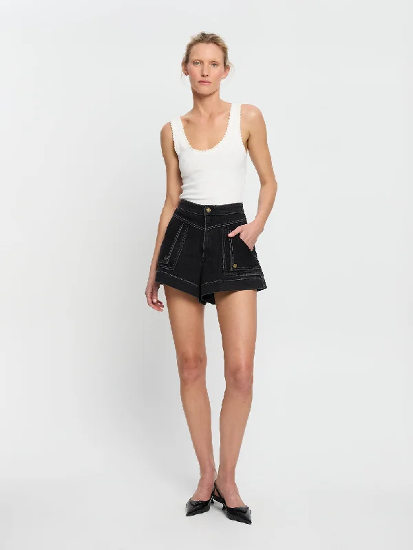 Women's Wardrobe Apparel Mega Sales Celene Denim Short - Black