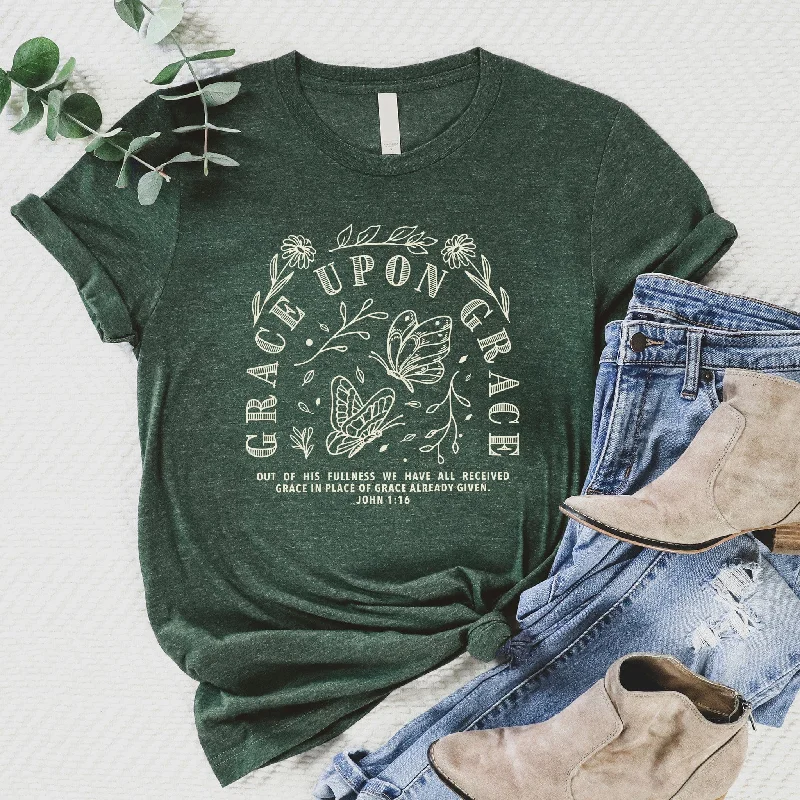 Women's Fashion Clothes Dreamy Draping Grace upon Grace Tee