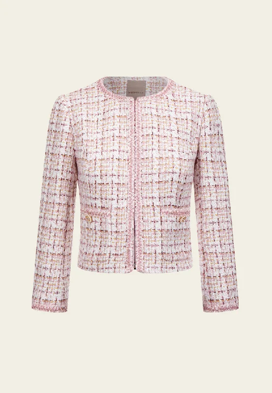 Women's Stylish Outdoor Outfit Browse Our Top Products Lurex-trim Patch-pocket Tweed Jacket Women's Stylish Outdoor Outfit Browse Our Top Products Lurex-trim Patch-pocket Tweed Jacket