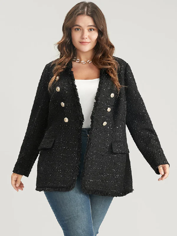 Women's Trendy Casual Outfit Special Offers Solid Flap Pocket Button Detail Blazer