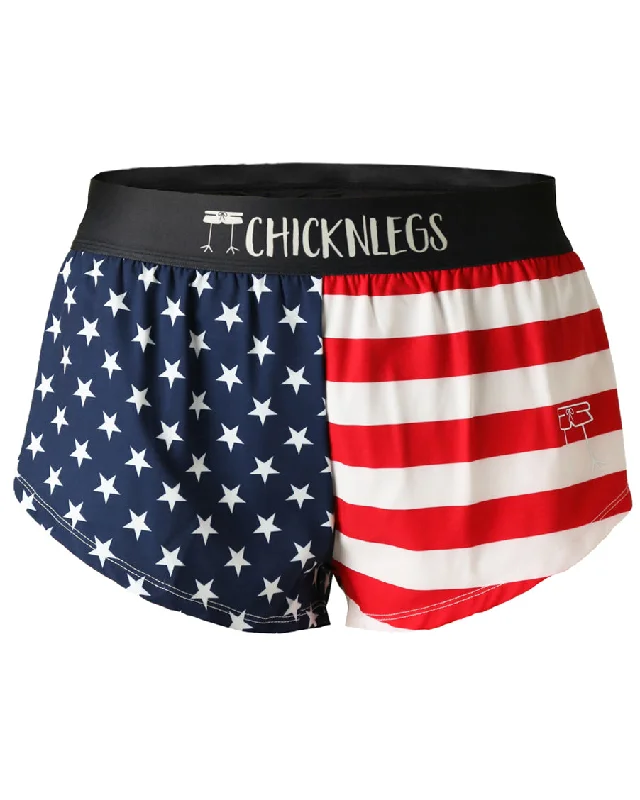Women's Athleisure Apparel Modern Glamour Women's USA 1.5" Split Shorts