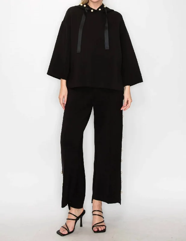 Women's Athletic Garments Top Brand Discounts Francine Pearl Knit Set In Black