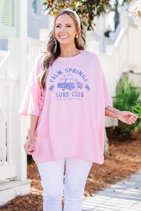 Women's Garments Exquisite Women's Wear Sale Palm Springs Surf Club Boyfriend Tee, Dusty Pink Women's Garments Exquisite Women's Wear Sale Palm Springs Surf Club Boyfriend Tee, Dusty Pink