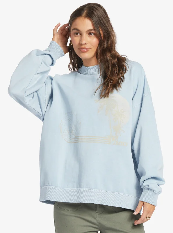 Comfortable Women's Attire Season Sale Lineup Oversized Sweatshirt - Clear Sky