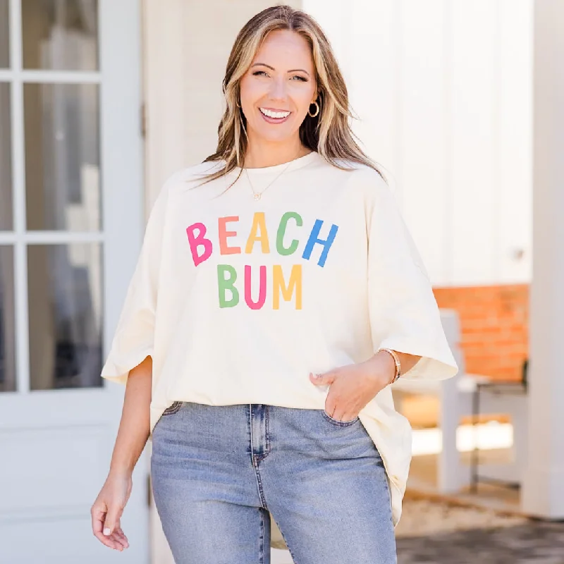 Women's Clothing And Garments Sets Special Offers Down By The Coast Boyfriend Tee, Ivory