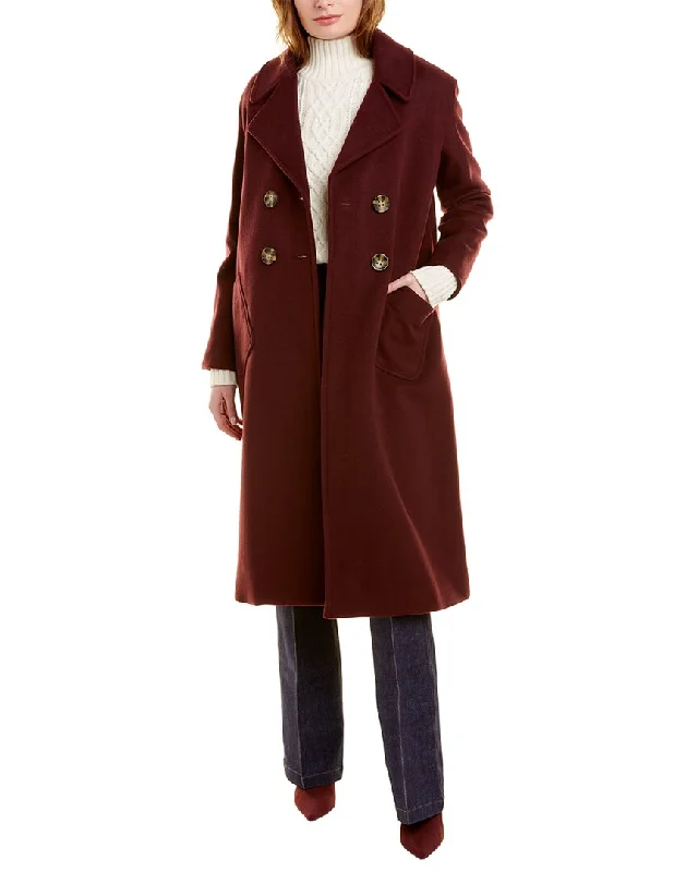 Women's Seasonal Garments Effortless Comfort Pearl by Lela Rose Brushed Wool-Blend Peacoat Women's Seasonal Garments Effortless Comfort Pearl by Lela Rose Brushed Wool-Blend Peacoat