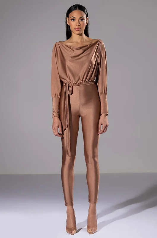 Stylish And Comfortable Clothing For Women Fashion Forward NO CONCERNS TIE FRONT JUMPSUIT