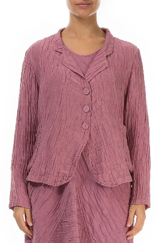 Women's Holiday Apparel Timeless Elegance Redefined Short Crinkled Mauve Taupe Silk Jacket Women's Holiday Apparel Timeless Elegance Redefined Short Crinkled Mauve Taupe Silk Jacket