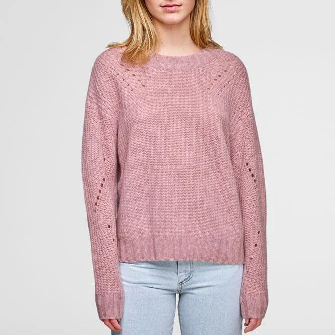 Modern Women's Outfit Chic Trends Unveiled Directional Rib Crew Sweater (Ash Rose Heather) Modern Women's Outfit Chic Trends Unveiled Directional Rib Crew Sweater (Ash Rose Heather)