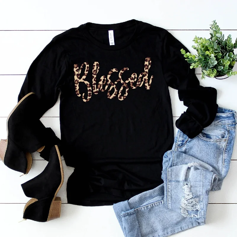 Women's Casual Clothing For Lounging Beat The Heat In Tropical Styles Blessed Leopard Long Sleeve Women's Casual Clothing For Lounging Beat The Heat In Tropical Styles Blessed Leopard Long Sleeve
