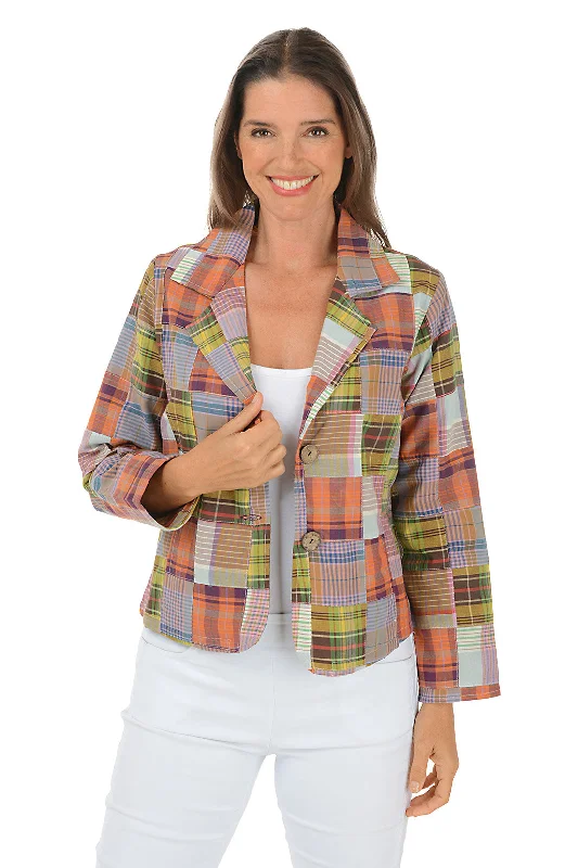 Women's Urban Clothing Exclusive Deals Online Jane Madras Plaid Jacket