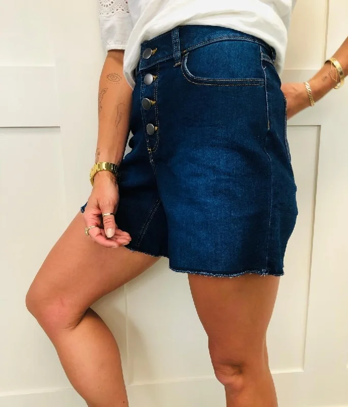 Women's Trendy Garments Popular Collection Denim Button Front Shorts