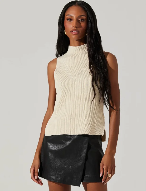 Women's High-Fashion Clothes Ethnic Cultural Event Wear Zea Sweater Top, Oatmeal
