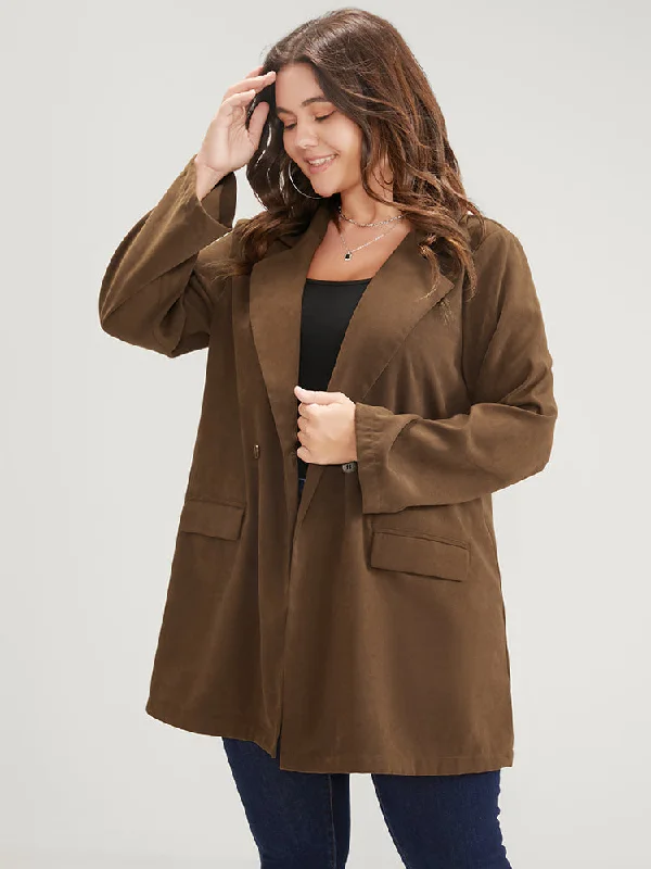 Women's Holiday Outfit Find Your Unique Flair Solid Pocket Suit Collar Double Button Blazer Women's Holiday Outfit Find Your Unique Flair Solid Pocket Suit Collar Double Button Blazer