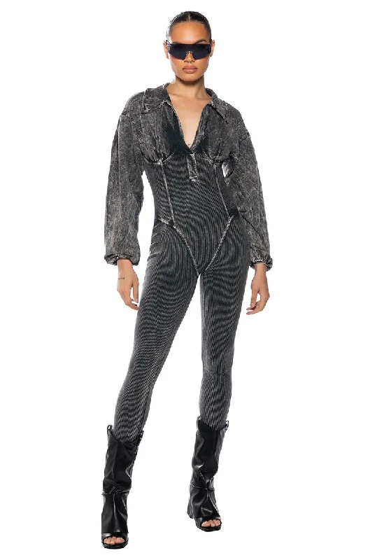 Women's Comfortable Lounge Garments Effortless Grace ANGELINA SEAM DETAIL JUMPSUIT